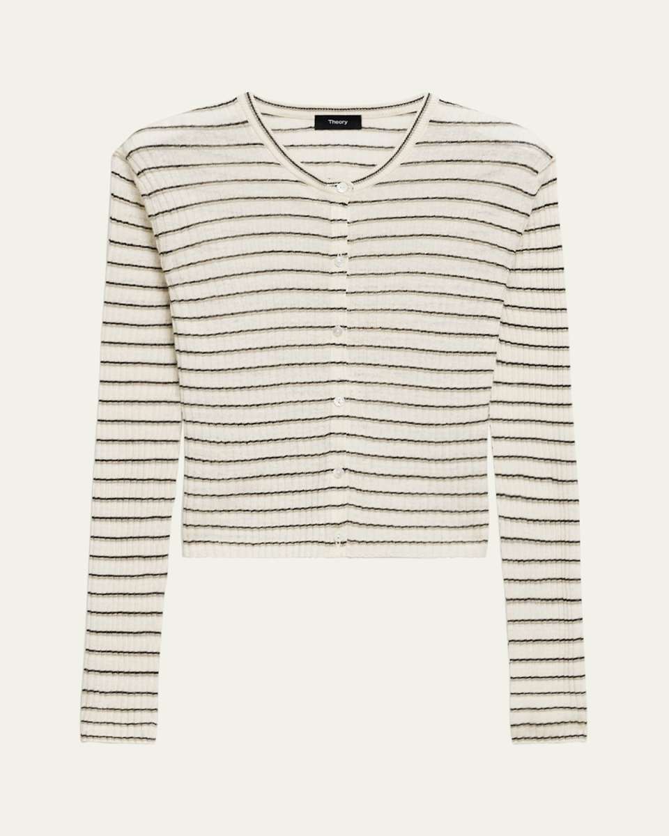 Stripe Cropped Cardigan